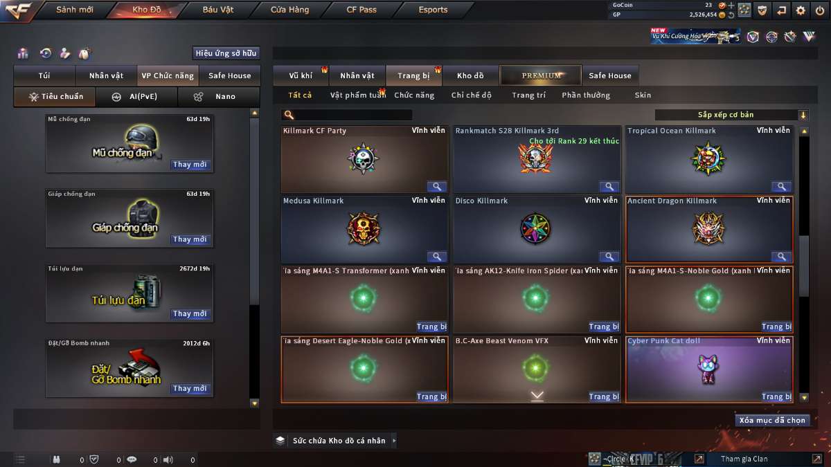 shop acc cf uy tin gia re